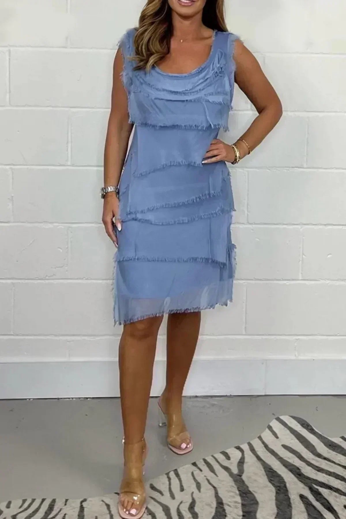 Lena™ | Losse Mouwloze Jurk