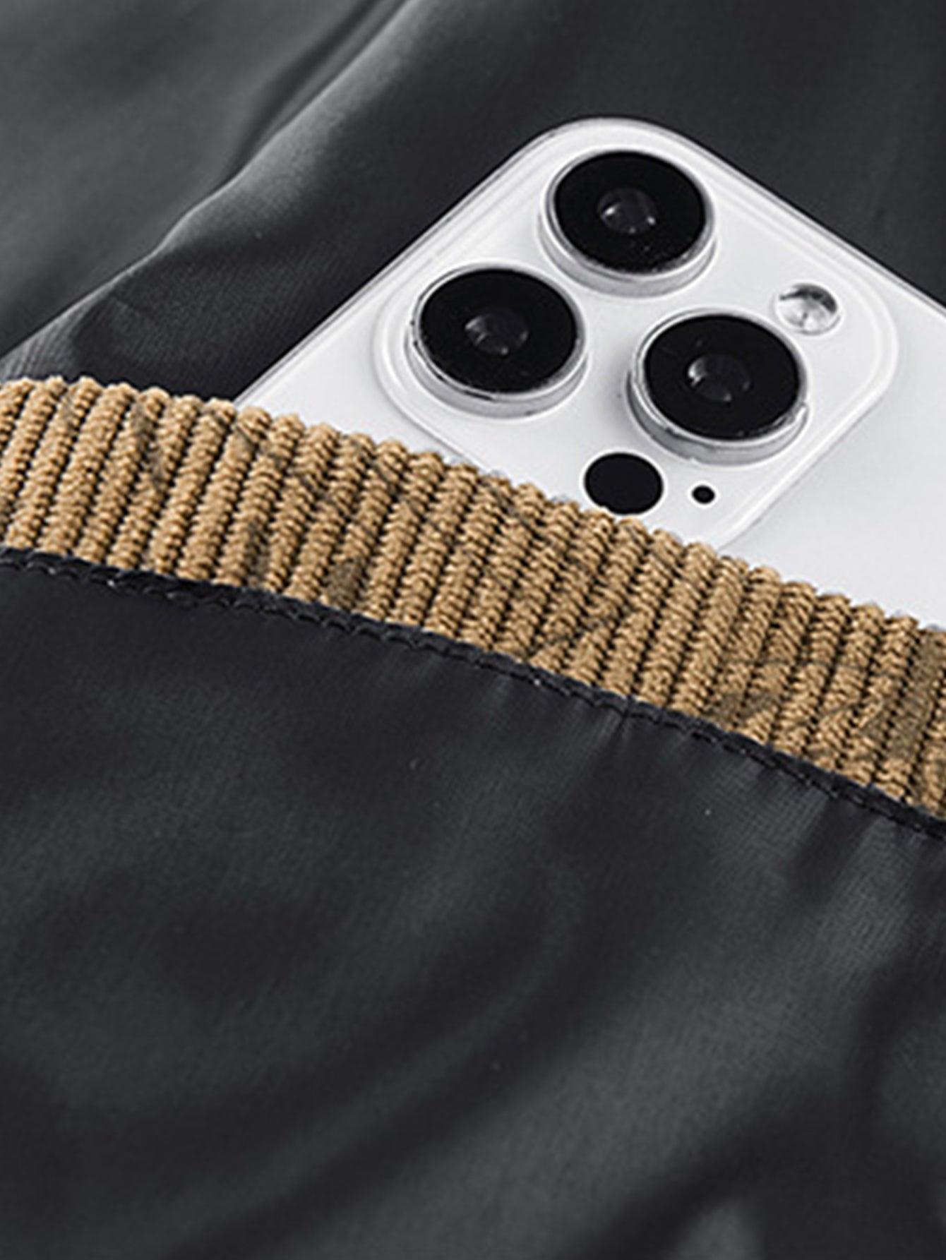 Vintage gestreepte jas met reliëfbladmotief