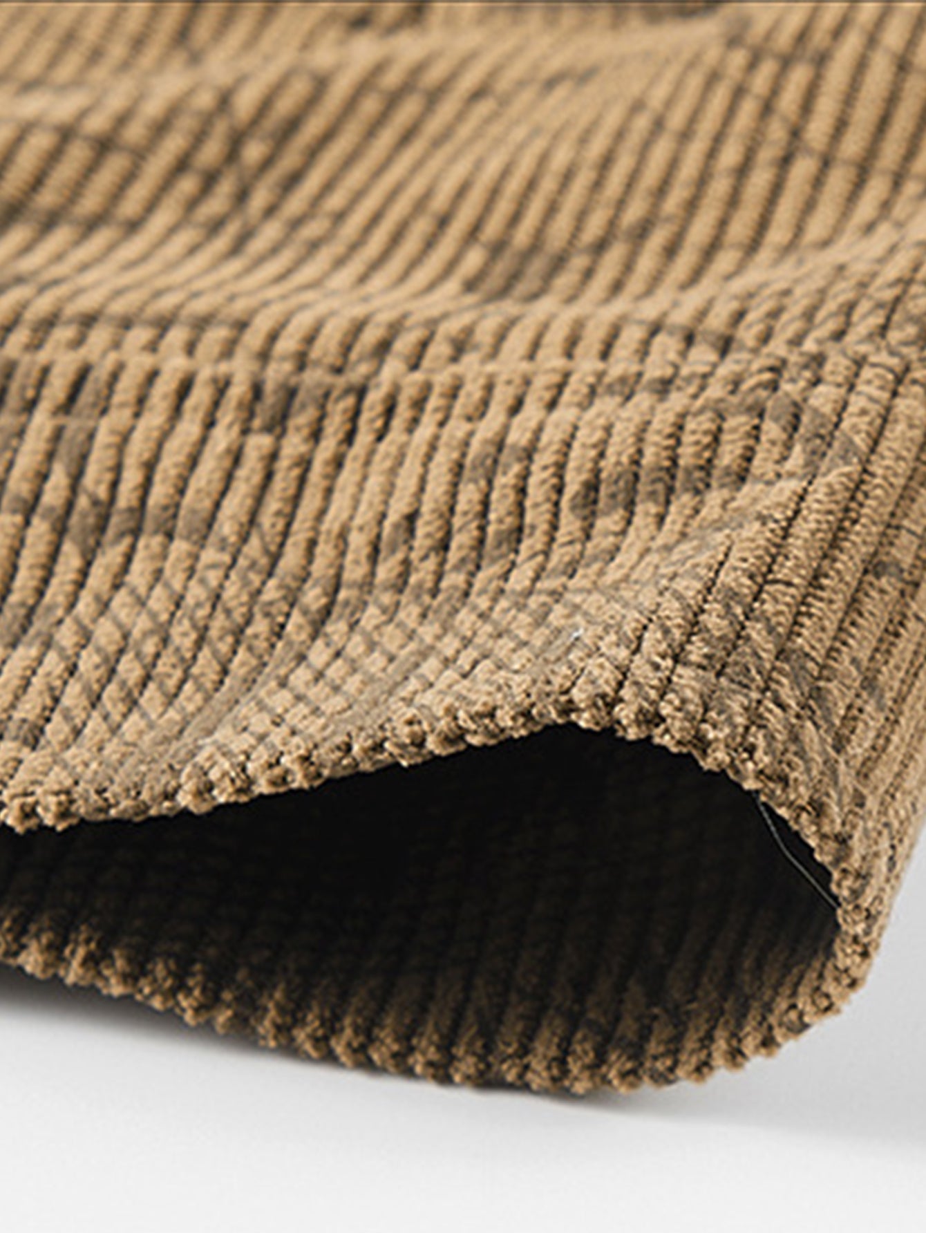 Vintage gestreepte jas met reliëfbladmotief