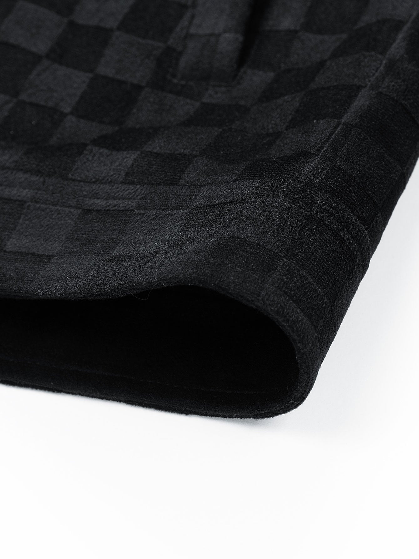 Geruite suède look jas