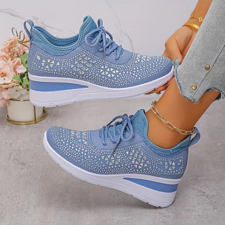 Giselle – Orthopedische Sneakers met Glanzende Kristallen