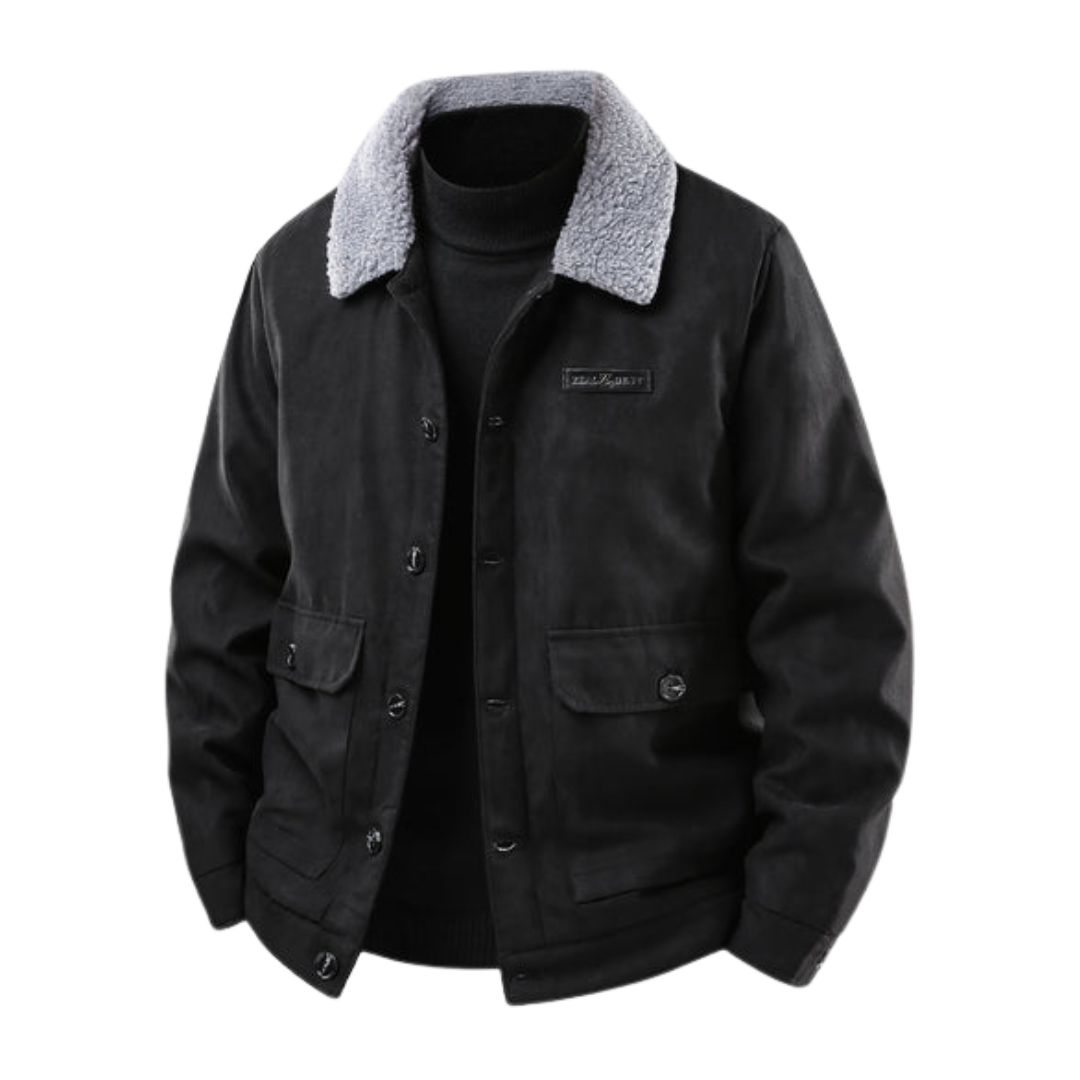 Gevoerde Jas van Faux Suède met Pluche Voering