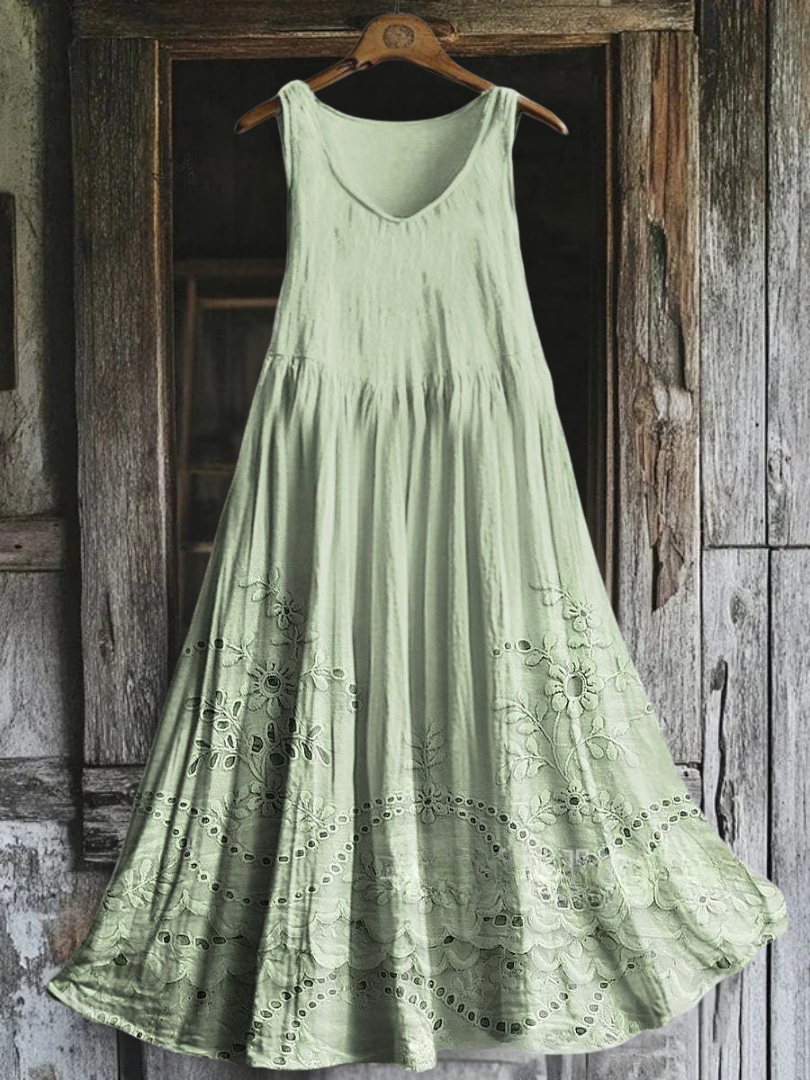 Margaux – Jurk met Engelse borduursels