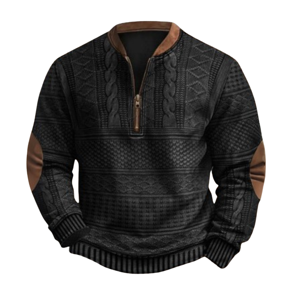 Trui met een kwart ritssluiting