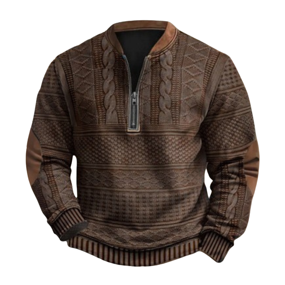 Trui met een kwart ritssluiting