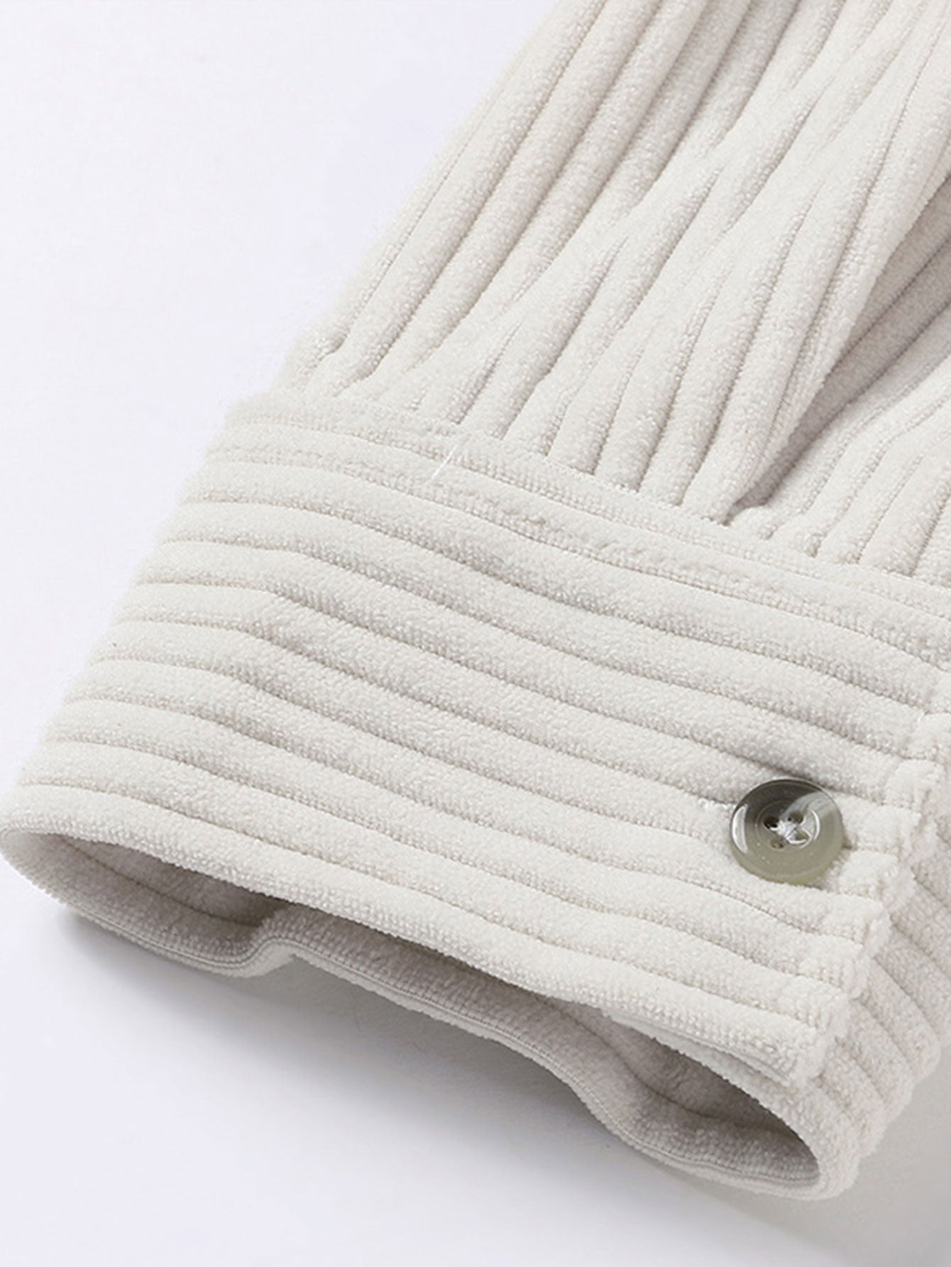 Geribbelde Corduroy Overhemd met Knopen