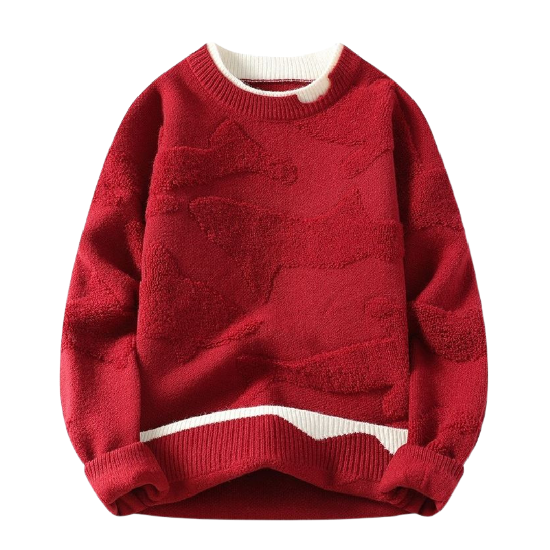 Trui met textuurpatroon in abstracte stijl