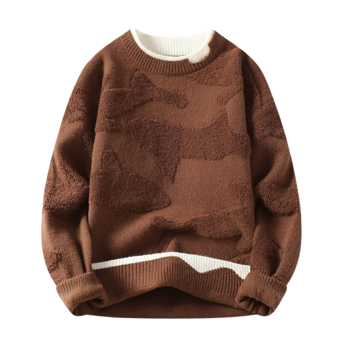 Trui met textuurpatroon in abstracte stijl