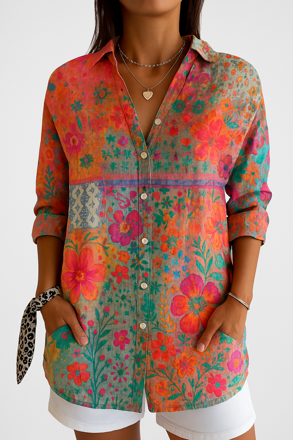 Jasmin | Boho Patchwork Blouse