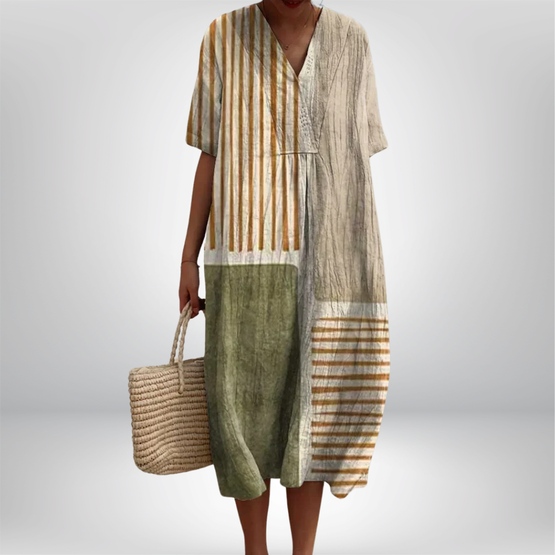 Lucyna | Elegante Geometrische Jurk