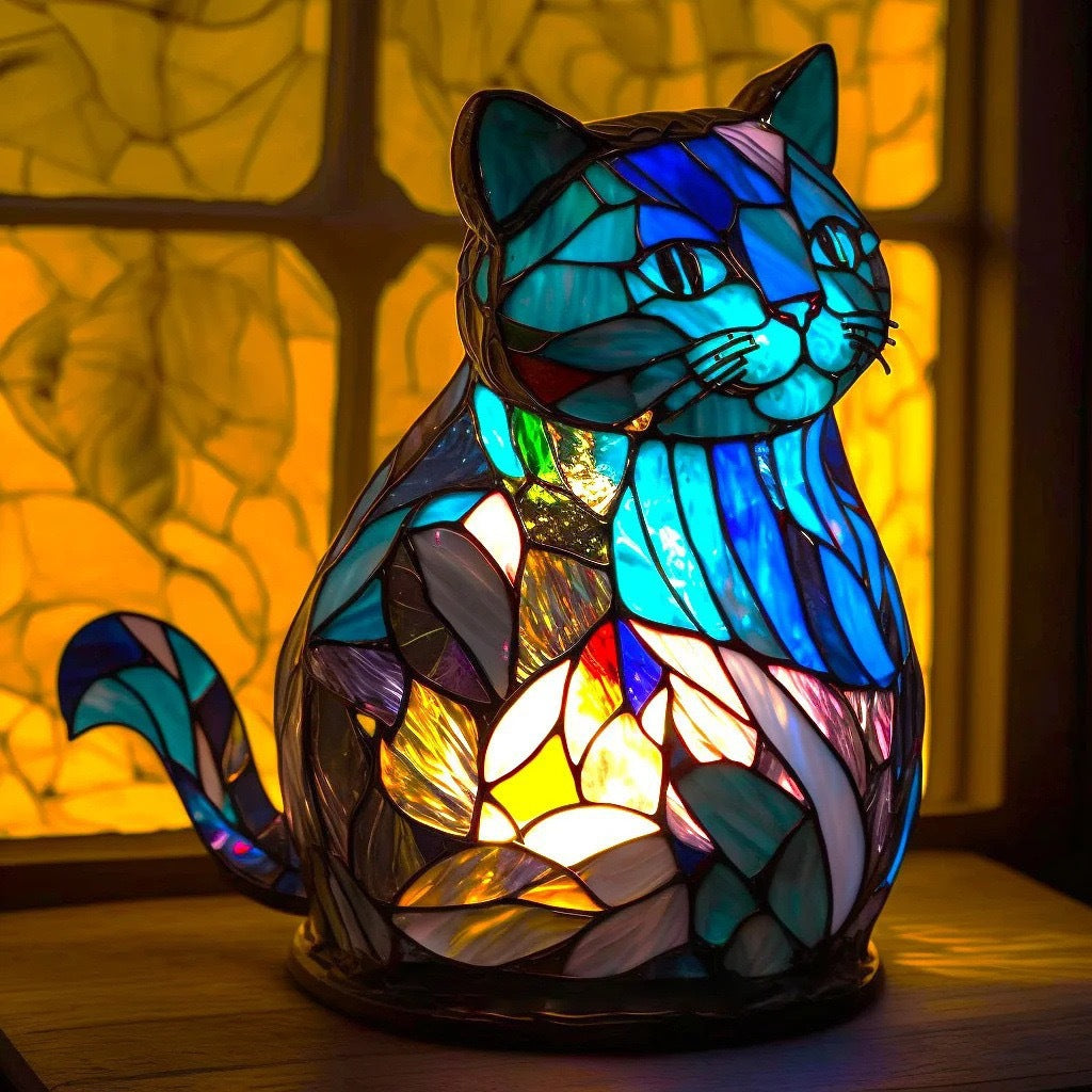 Nala | Magische Lamp voor Katten van Glas in Kleur