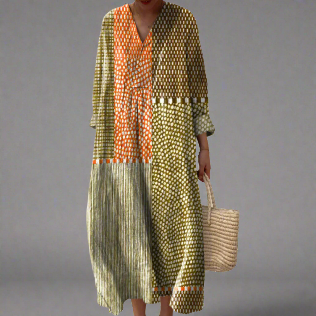 Gia™ | Elegante Geometrische Jurk