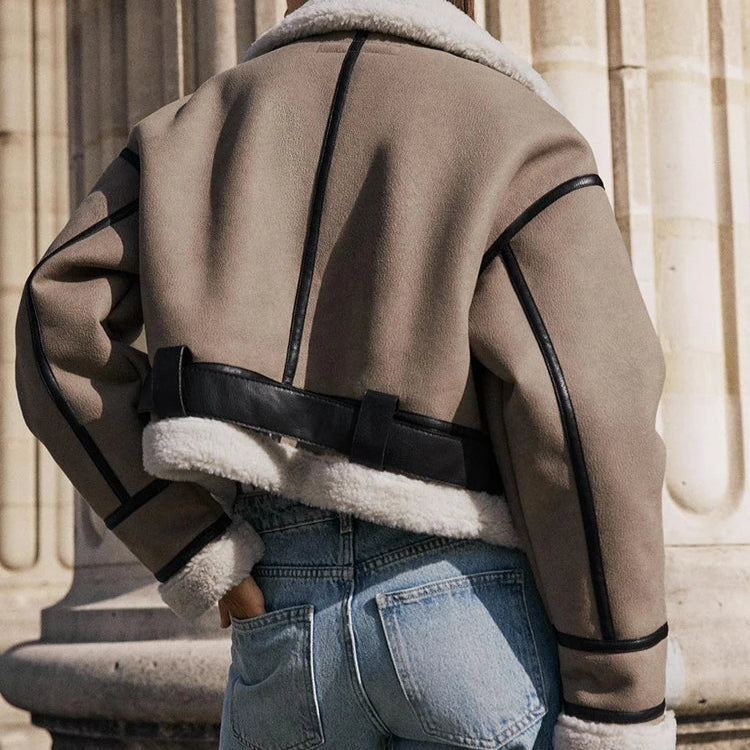 Bellini | Universele leren jas in kaki