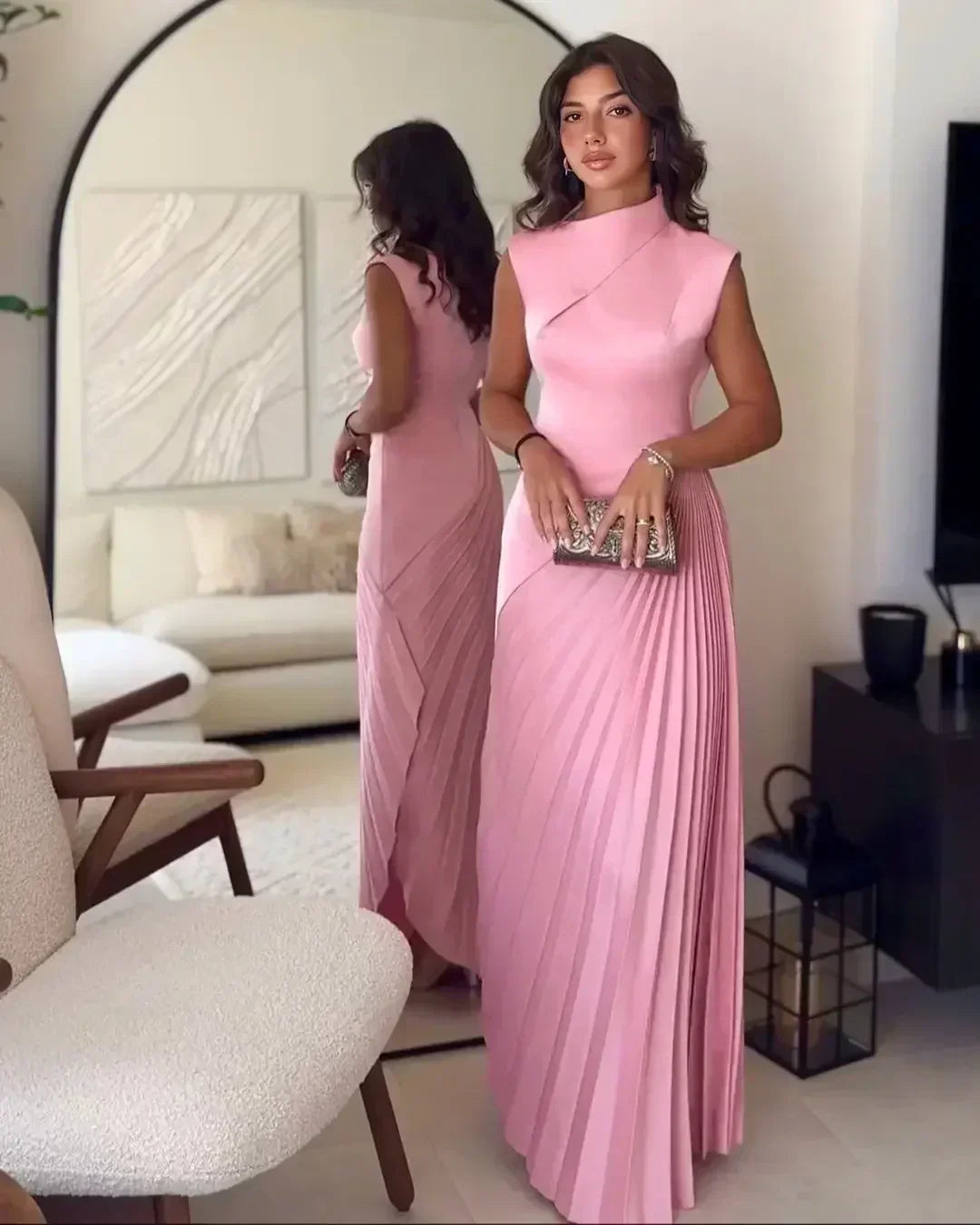 Ellison - Klassieke Maxi Jurk met Drapering