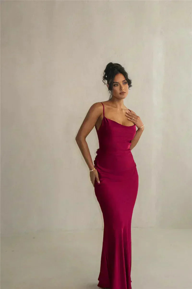 Cassiane - Satijn Bloemenjurk