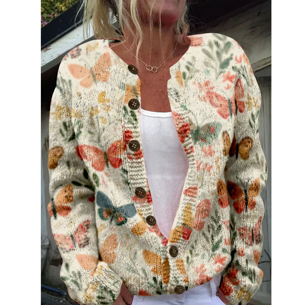 Betty | Elegante cardigan met print