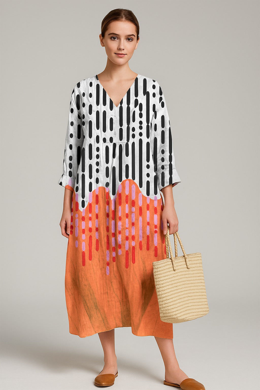 Alden™ | Elegante Geometrische Jurk