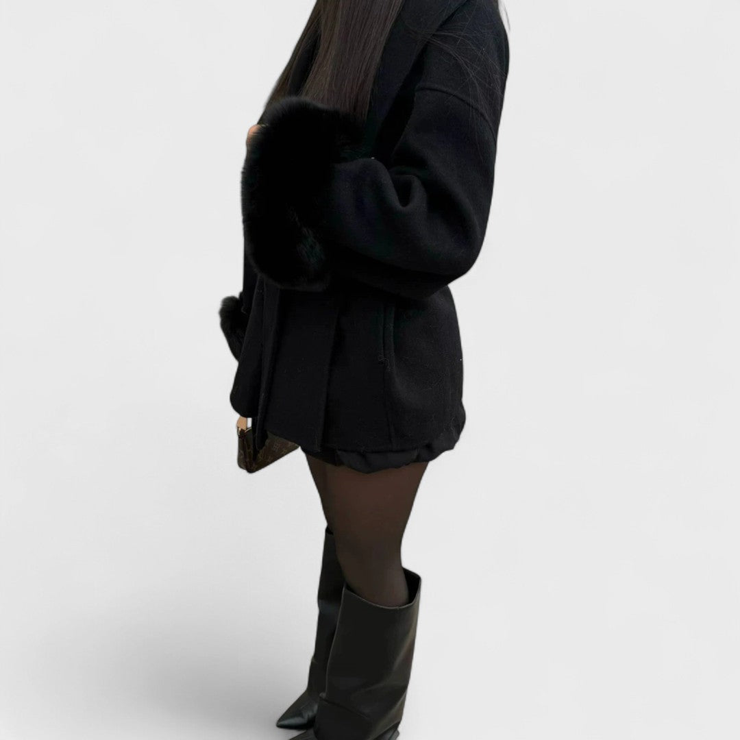 Anavelle – Elegante winterjas met eco-bont