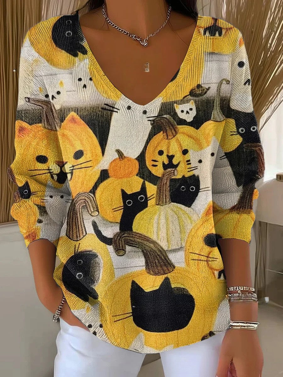 Melavie – Dames premium zachte trui met V-hals