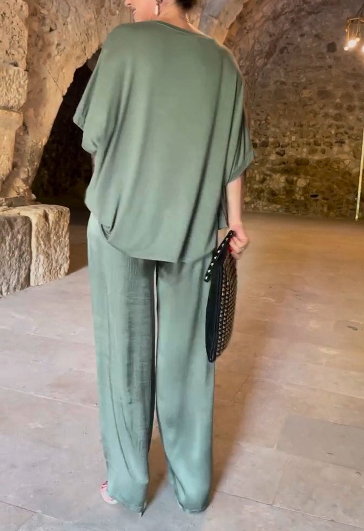 Elena | Casual tweedelige set met ronde hals