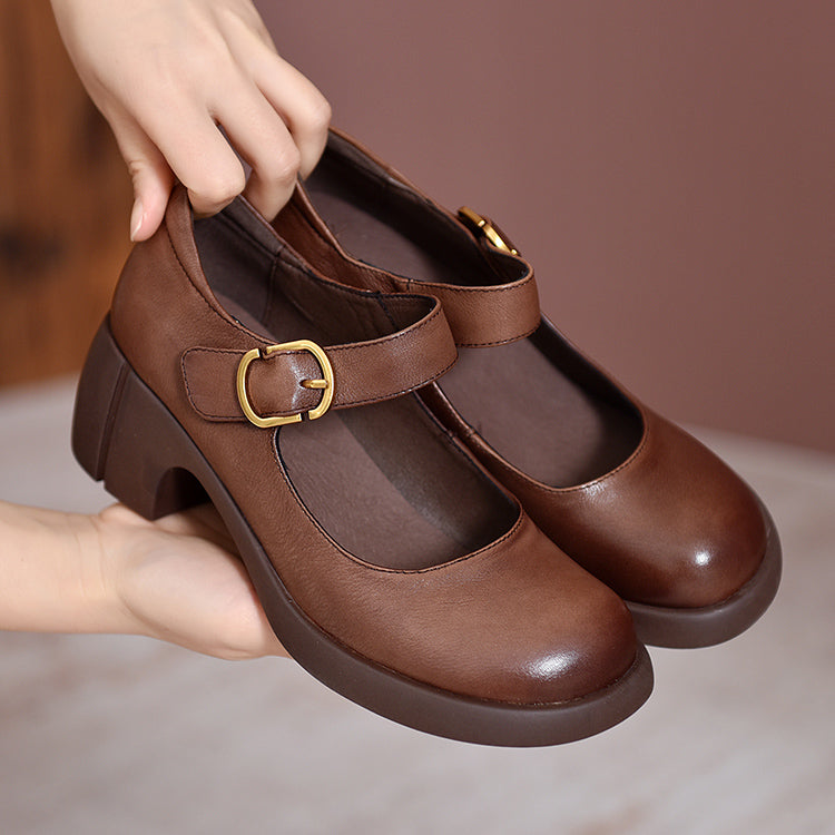 Agnes™ | Leren Mary Janes Agnes