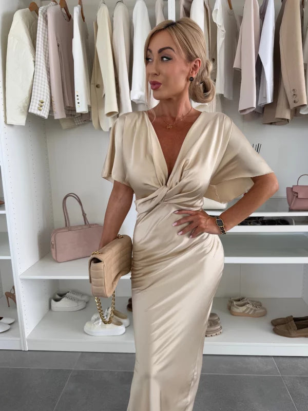 Fina™ | Lange Satijnen Jurk