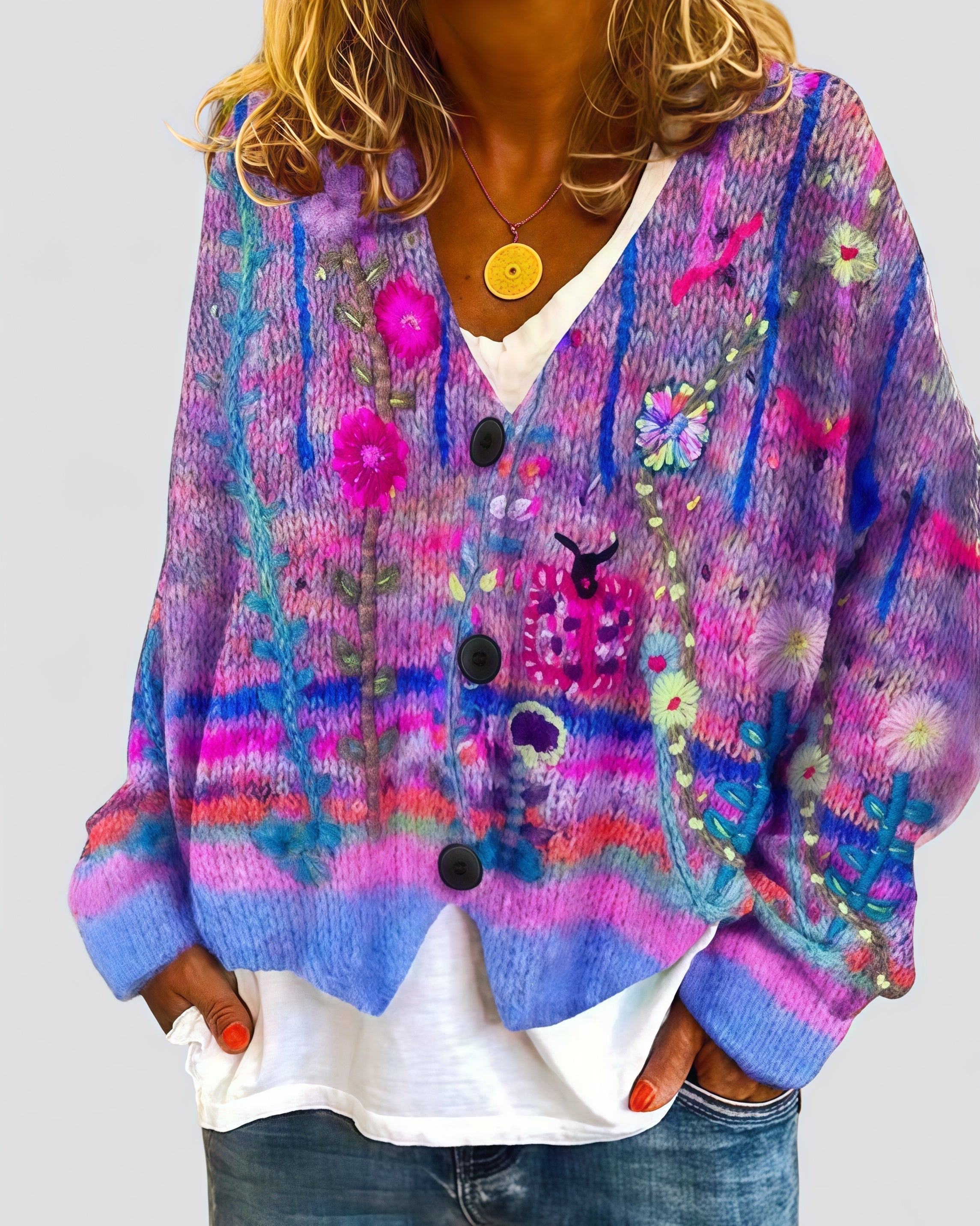 Callie | Elegante cardigan met bloemen