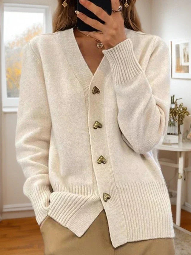 Adele | Elegante Cardigan met Hartvormige Knopen