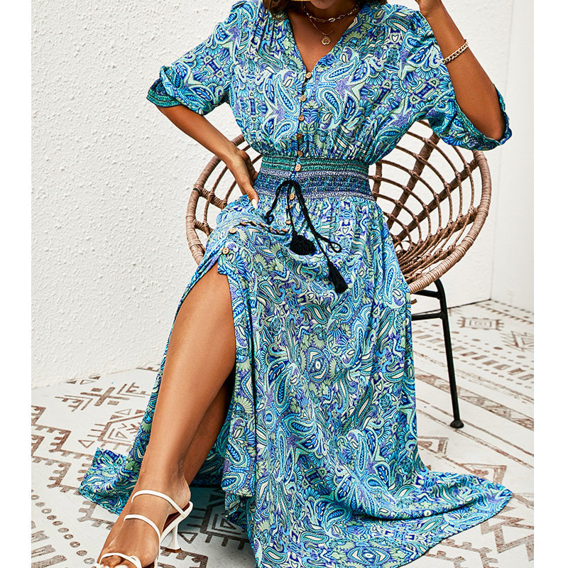 Josiane | Maxi Jurk Breeze in Stentøj