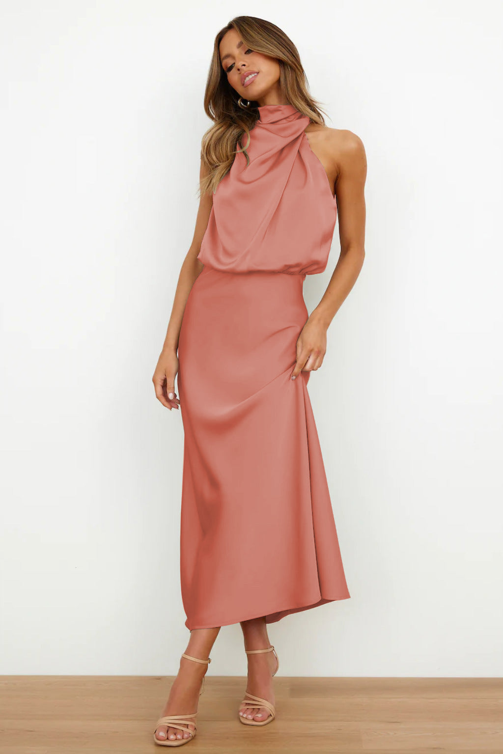 Benthe - Midi-jurk met Off-the-Shoulder Design