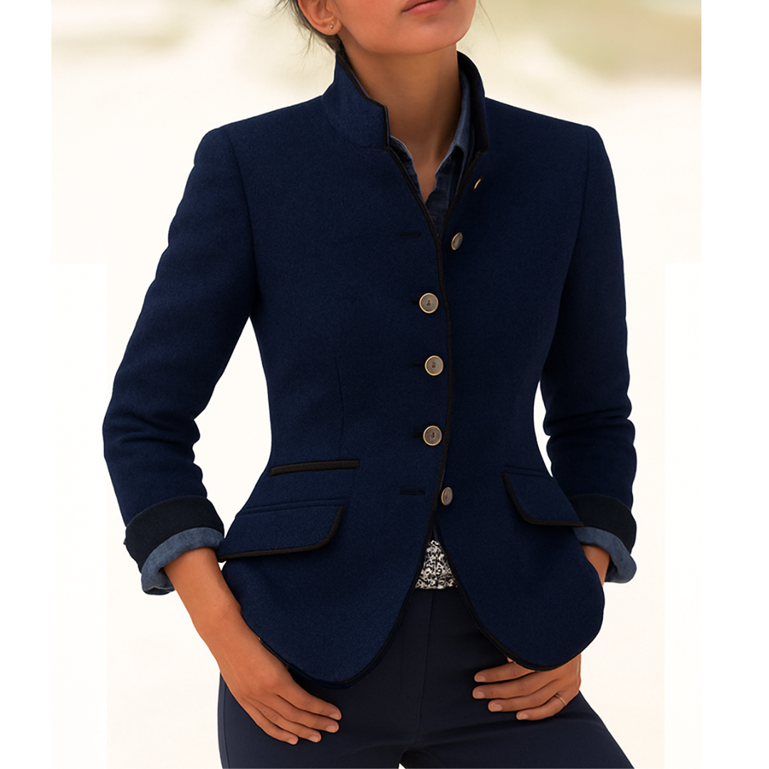 Valeria | Elegante blazer met hoge kraag
