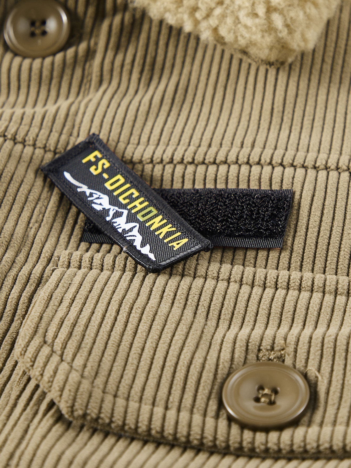 Corduroy jas met zachte teddy voering