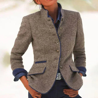 Valeria | Elegante blazer met hoge kraag