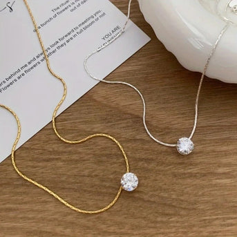 Halsketting met Moissanite Steen Cléa