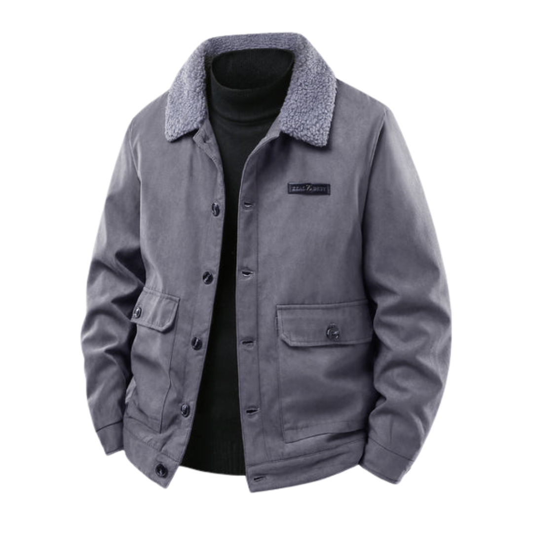 Gevoerde Jas van Faux Suède met Pluche Voering