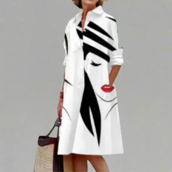 Beatrice | Handgemaakte midi-jurk