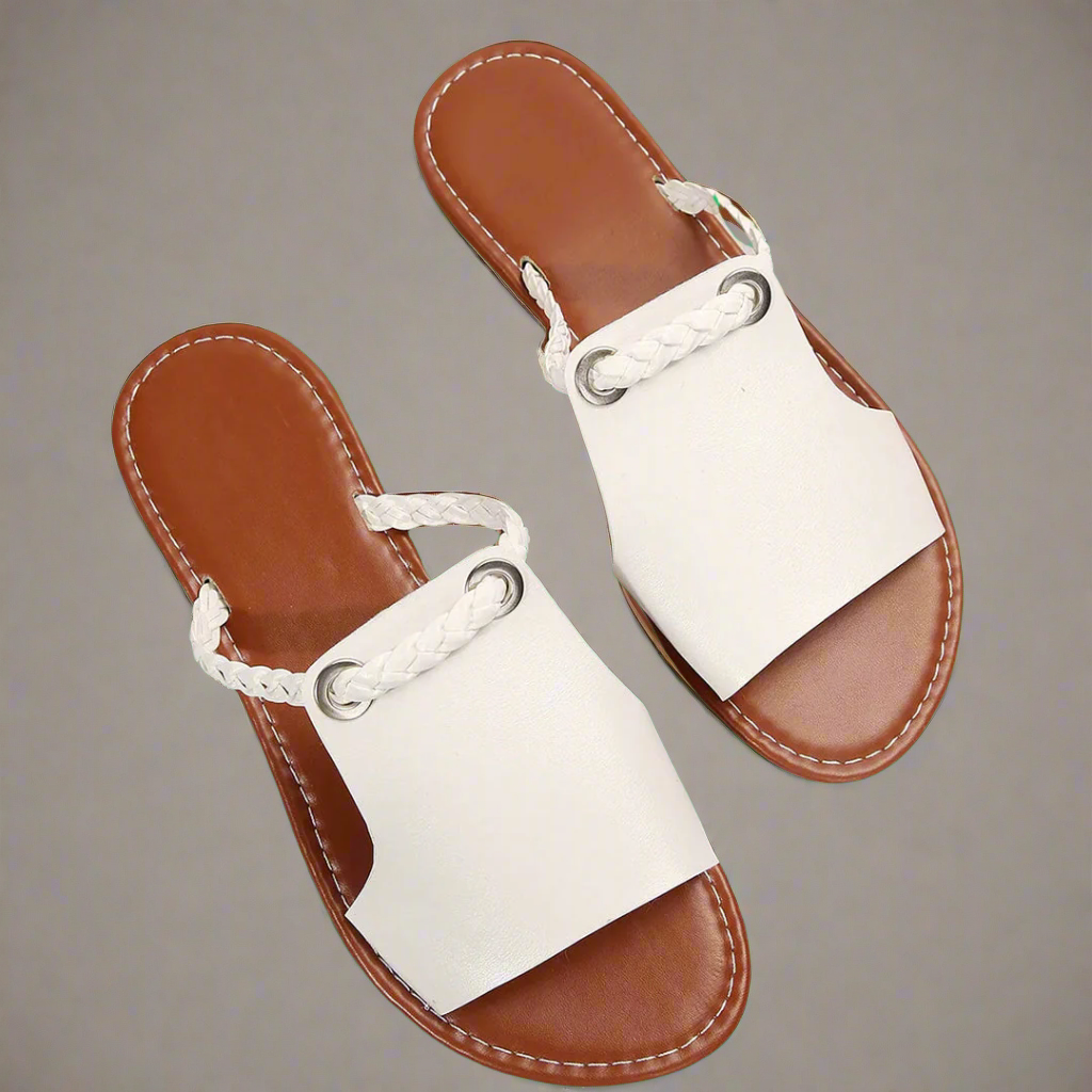 Katelina | Sandales plates faites main 