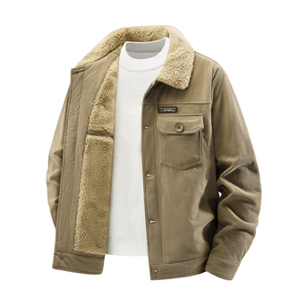 Corduroy jas met zachte teddy voering