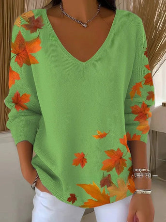 Melavie – Dames zachte trui met diepe V-hals