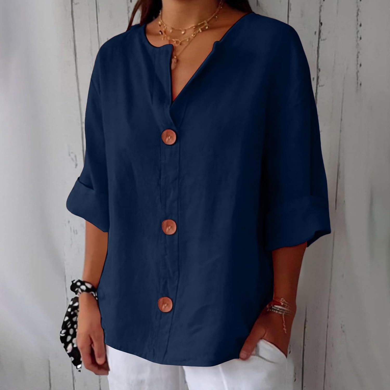 Clara™ | Luchtige Linnen Blouse