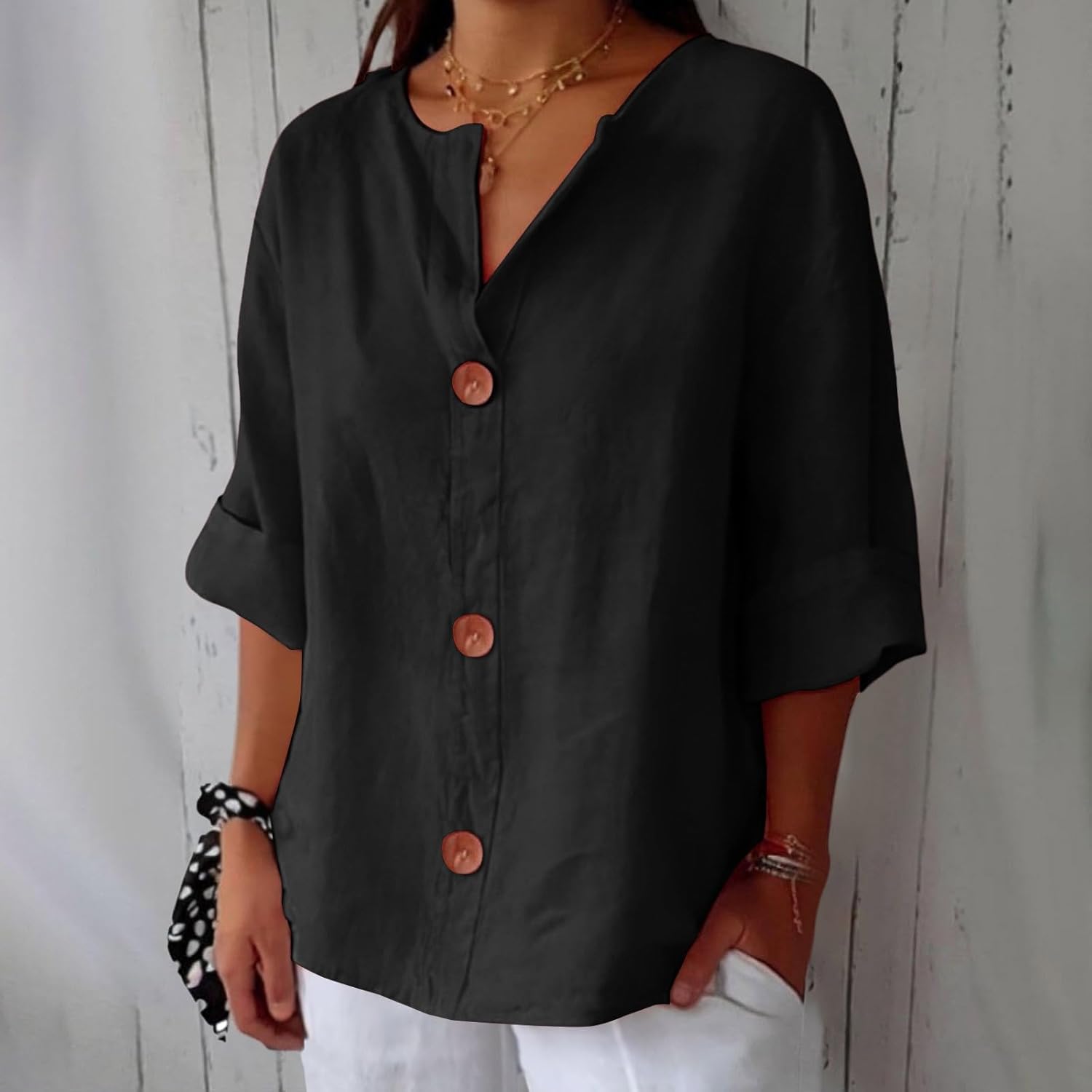 Clara™ | Luchtige Linnen Blouse