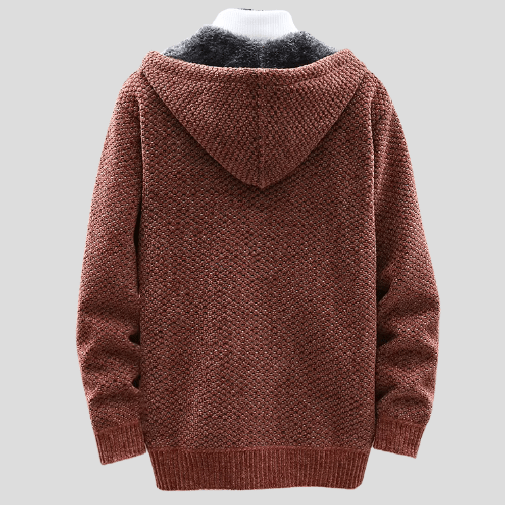 Hansson – Premium geribde hoodie van tricot