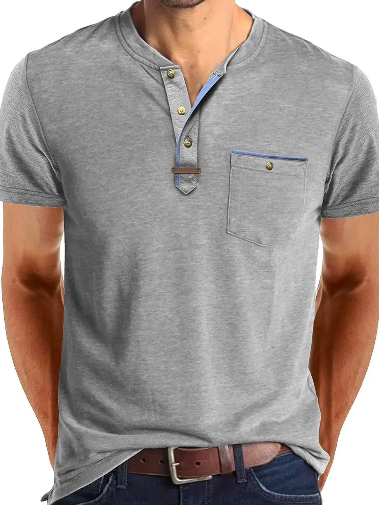 Savrani™ | Elegante T-shirt met ronde hals en zak