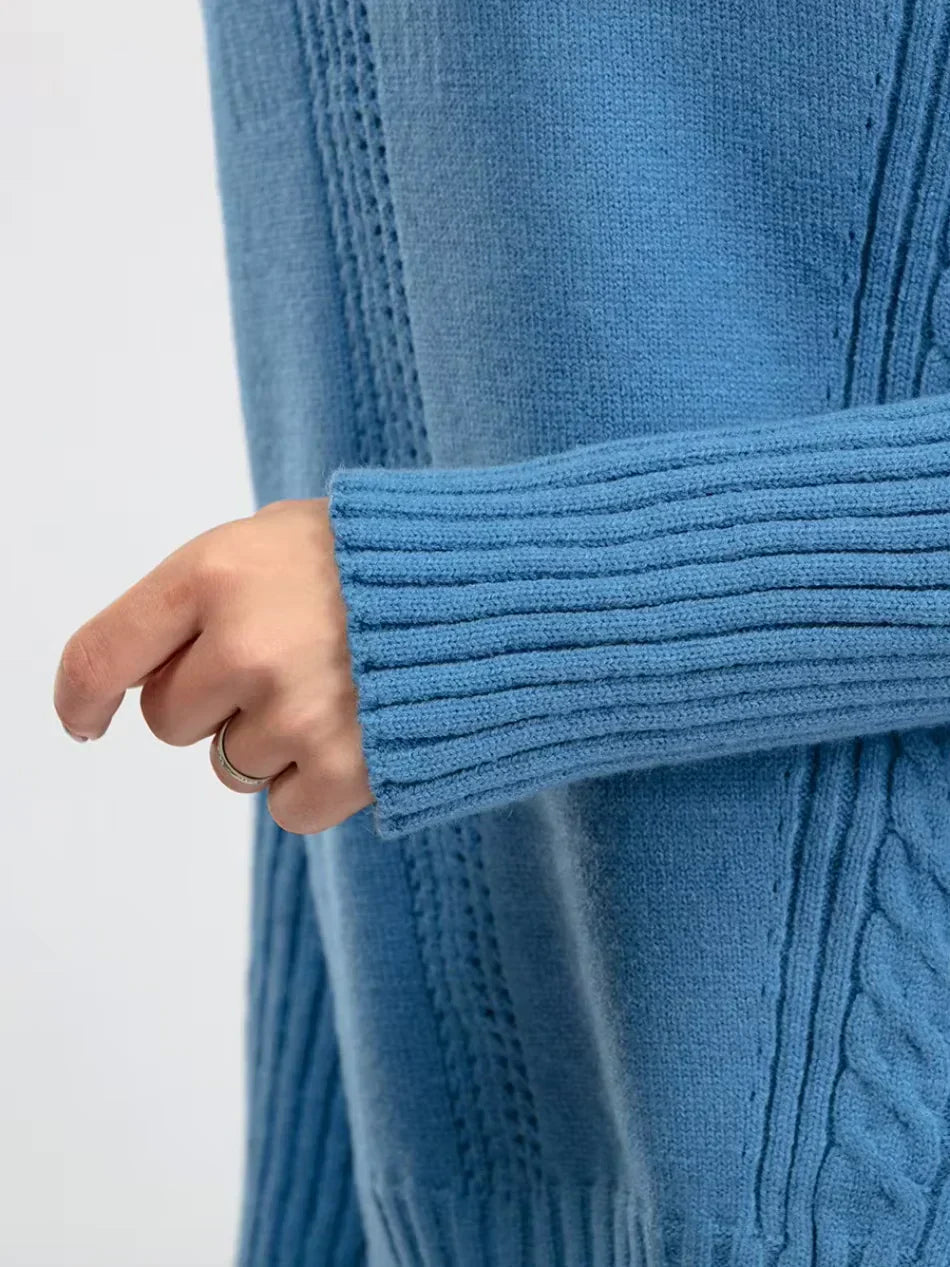 Scarlett | Elegante Trui met Hoge Kraag en Losse Broek