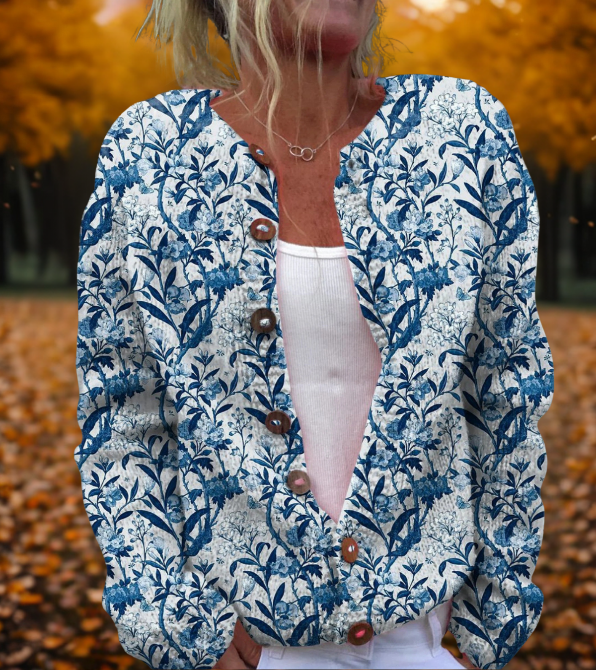 Mary | Cardigan met Bloemenpatroon