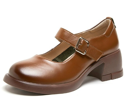 Agnes™ | Leren Mary Janes Agnes