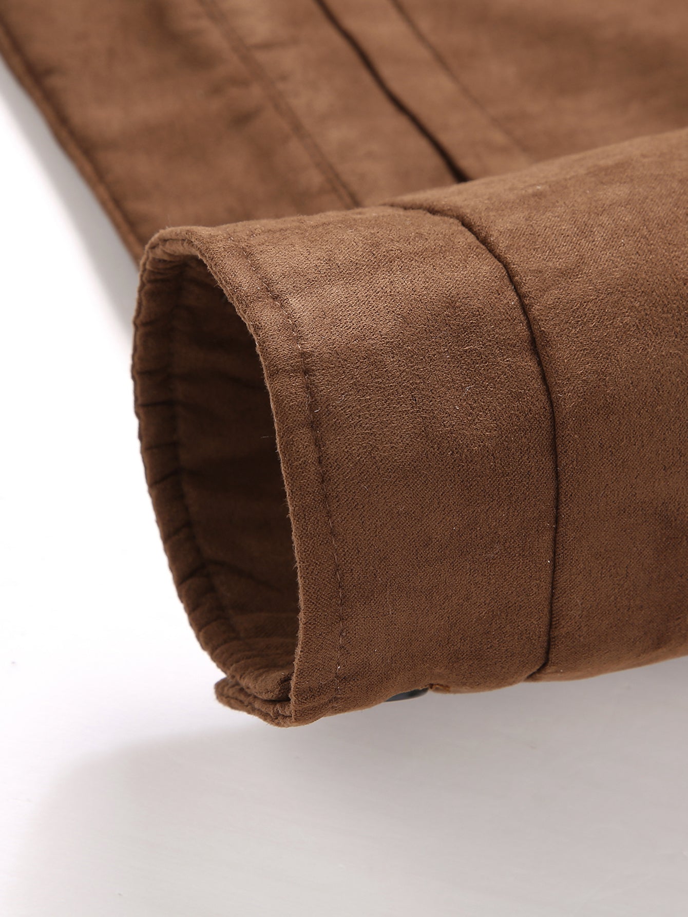 Gevoerde Jas van Faux Suède met Pluche Voering