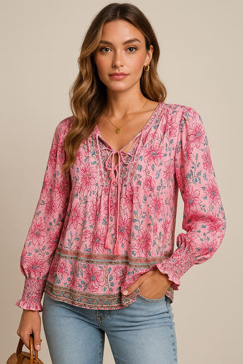 Arya | Boho Blossom Jongens Blouse