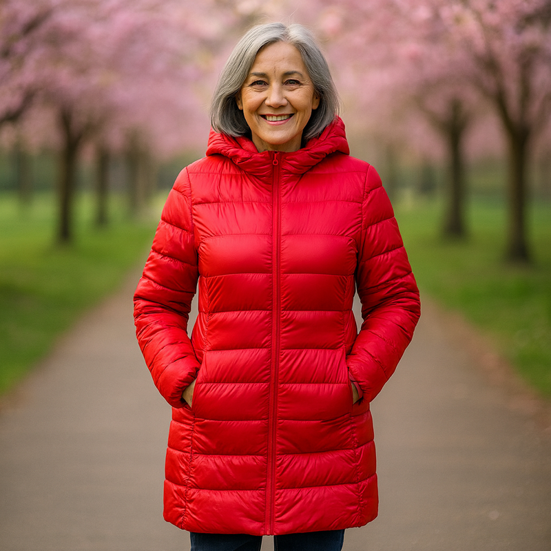 Helsa Lange Donsjack Middel | Rood