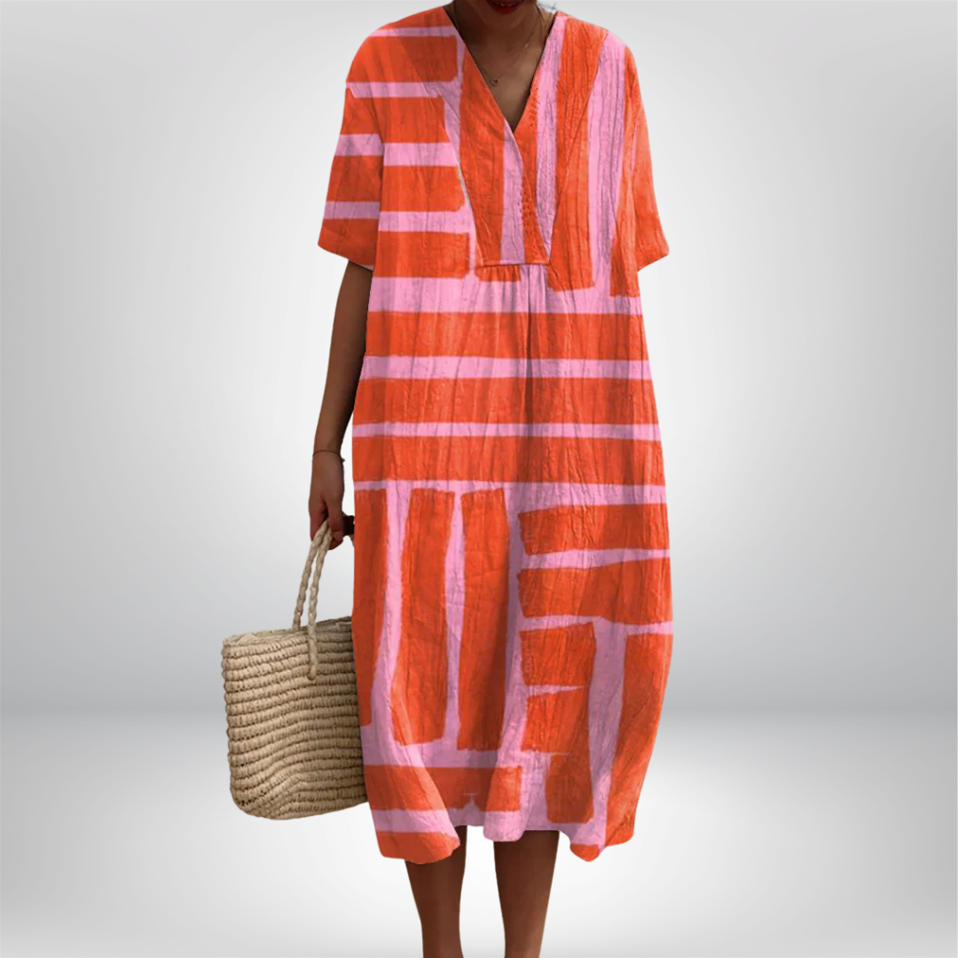 Dominika | Elegante Geometrische Jurk